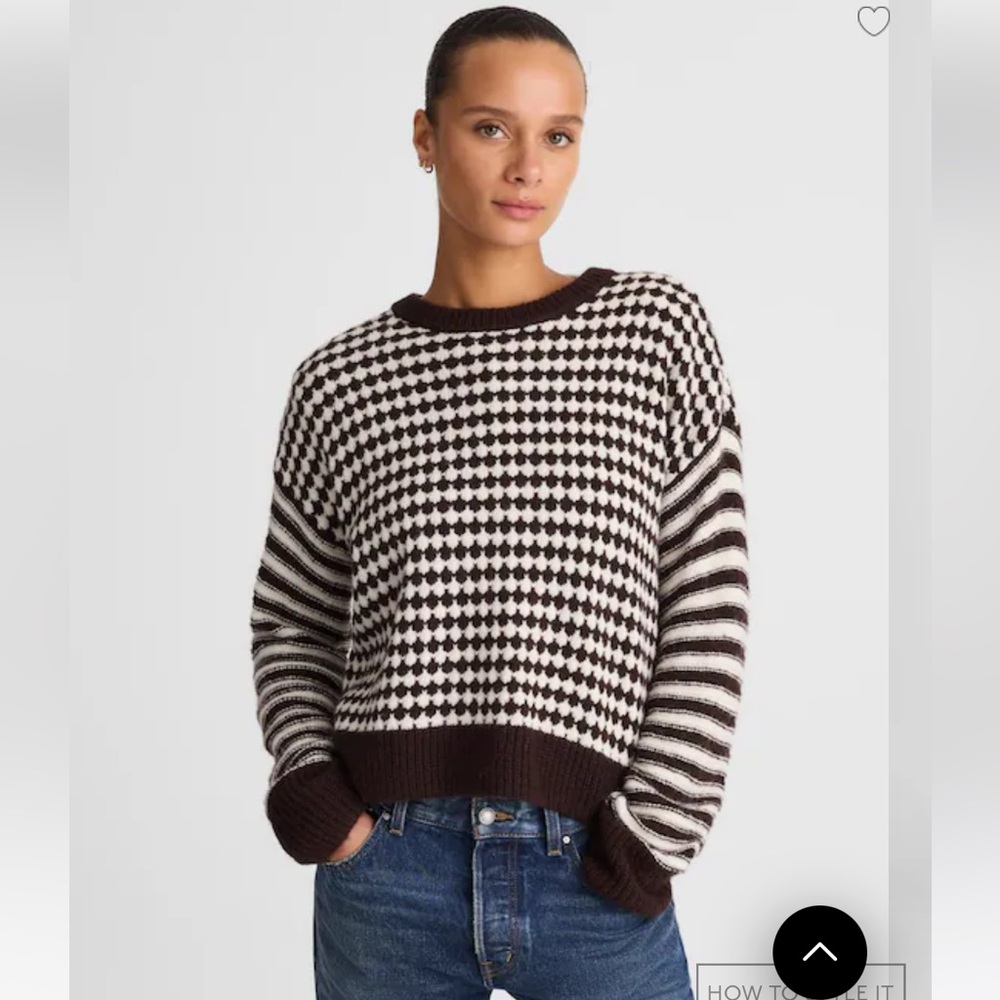 NWT Madewell Mixed Stripe Pullover Sweater